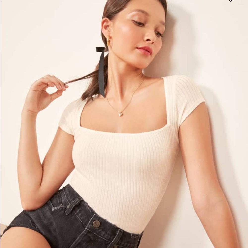Reformation Bardot top size small